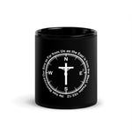 Black Glossy Mug "Compass"