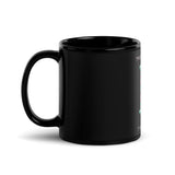 Black Glossy Mug "Those Who Wait" Hourglass