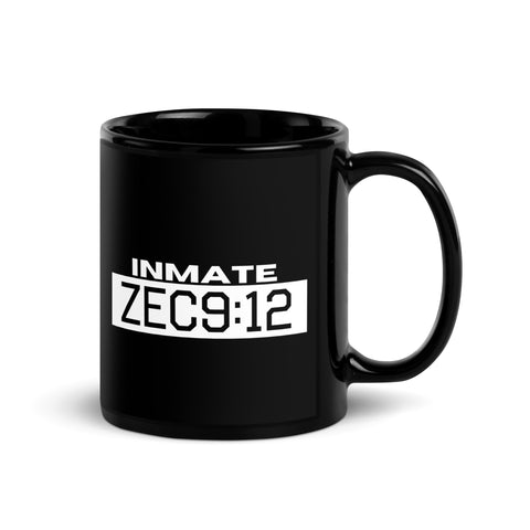 Black Glossy Mug "Inmate ZEC9:12"