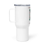 Travel mug with a handle "Those Who Wait" Hourglass
