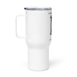Travel mug with a handle "Those Who Wait" Hourglass